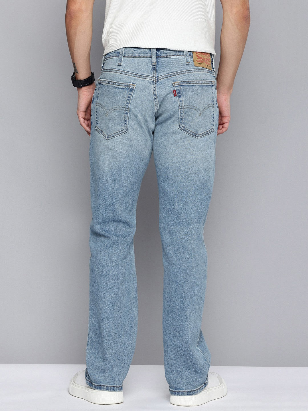 Men's 517 Light Blue Bootcut Fit Mid Rise Jeans - 70f5d4ec-a3a6-455c-ae4d-1516f47c12f61729838561540-Levis-Men-Jeans-1641729838560935-3 View
