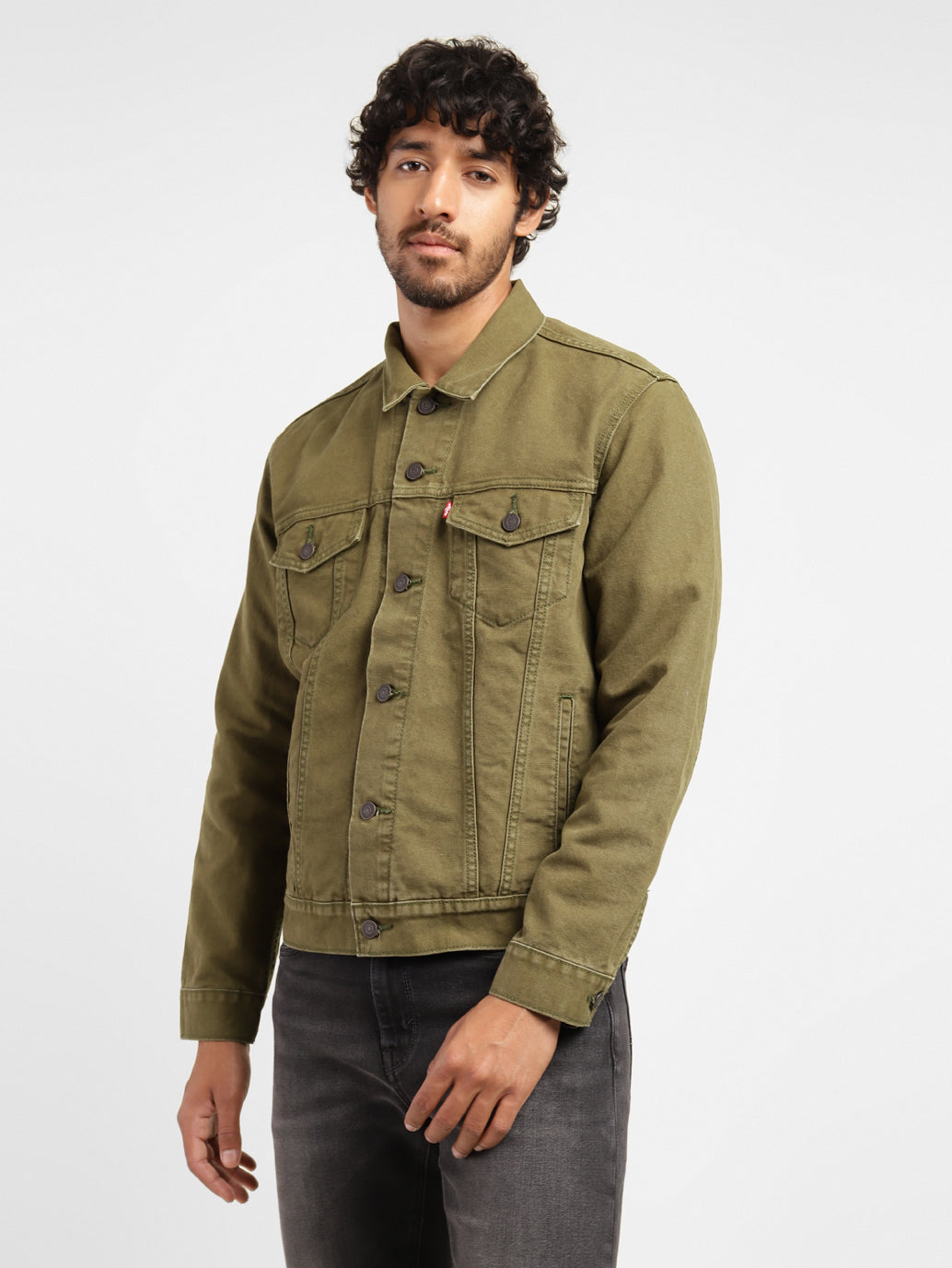 Men's Solid Spread Collar Jacket - de93ed31-bb23-457c-a529-f493e4c4b3d8 View