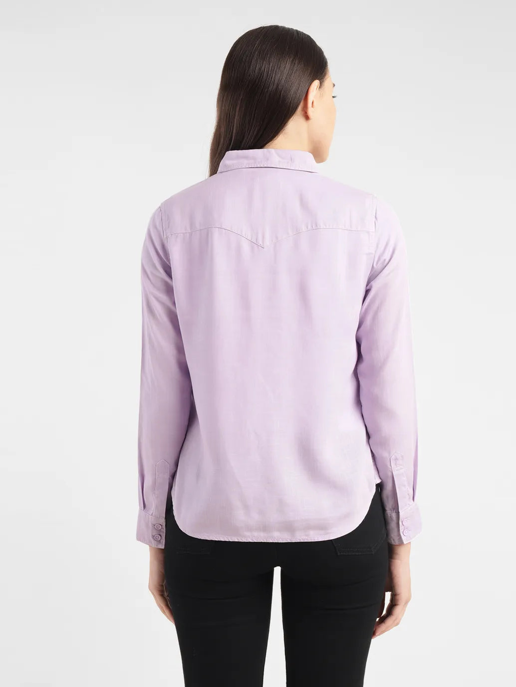 Women's Solid Spread Collar Shirt - c21de3de-3b76-448d-8dc4-92f88b8330f7 View