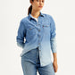 Women's Solid Regular Fit Denim Shirt - Elevated View