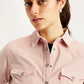 Women's Solid Regular Fit Shirt - Detail View