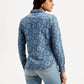 Women's Floral Spread Collar Shirt - Back View