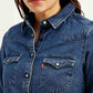 Women's Solid Spread Collar Shirt - Detail View