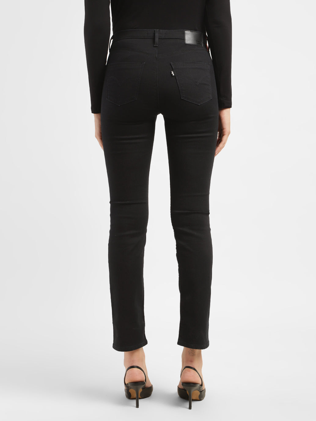 Women's 312 Black Straight Fit Mid Rise Jeans - 60156a68-b3b4-478f-ae2e-e9a4062bd3a1 View