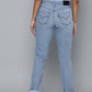 Women's Redloop 312 Blue Straight Fit Mid Rise Jeans - Back View