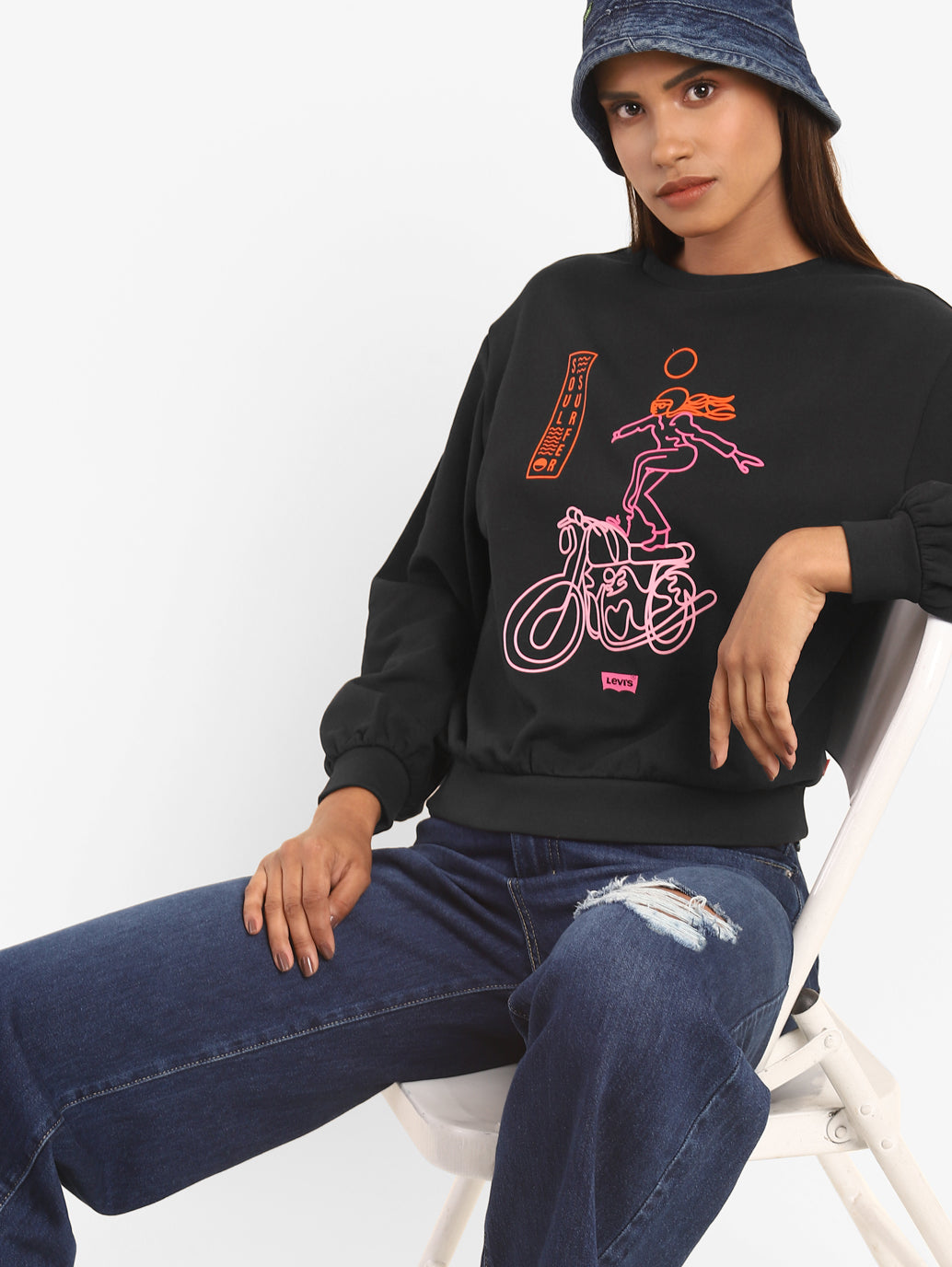 Graphic Sweatshirt From The Levi's Motorcycle Collection - ce9683ec-8921-4101-9d8c-eb25152872ed View