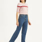 Women's Blue Ribcage Straight Fit High Rise Jeans - 742a020dc332c3da6aa0c1bccc2ed037 View