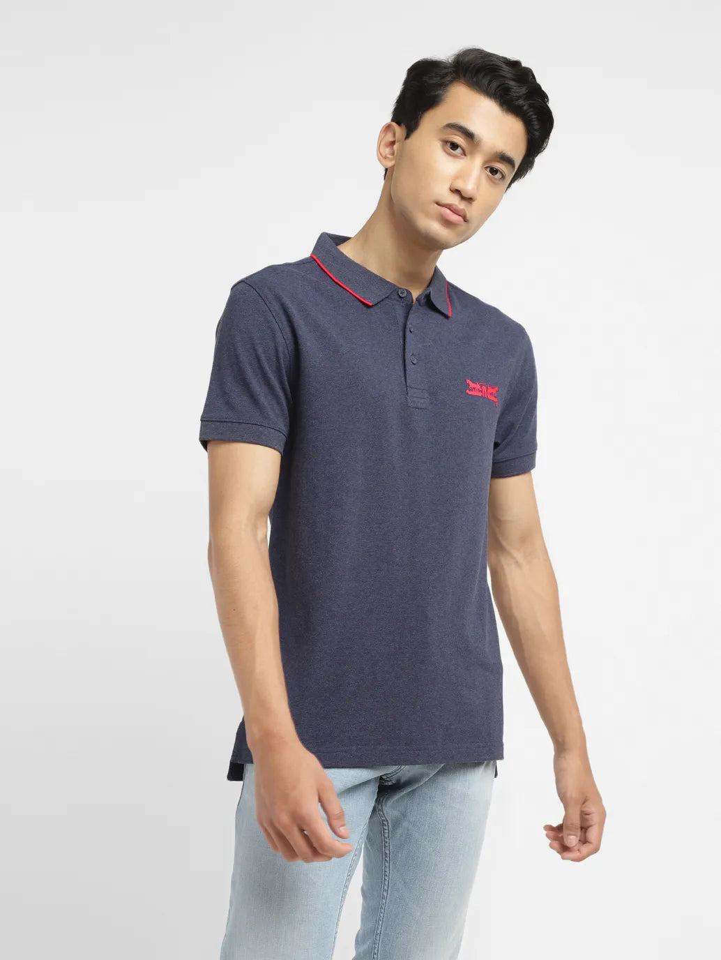 Men's Solid Slim Fit Polo T-shirt