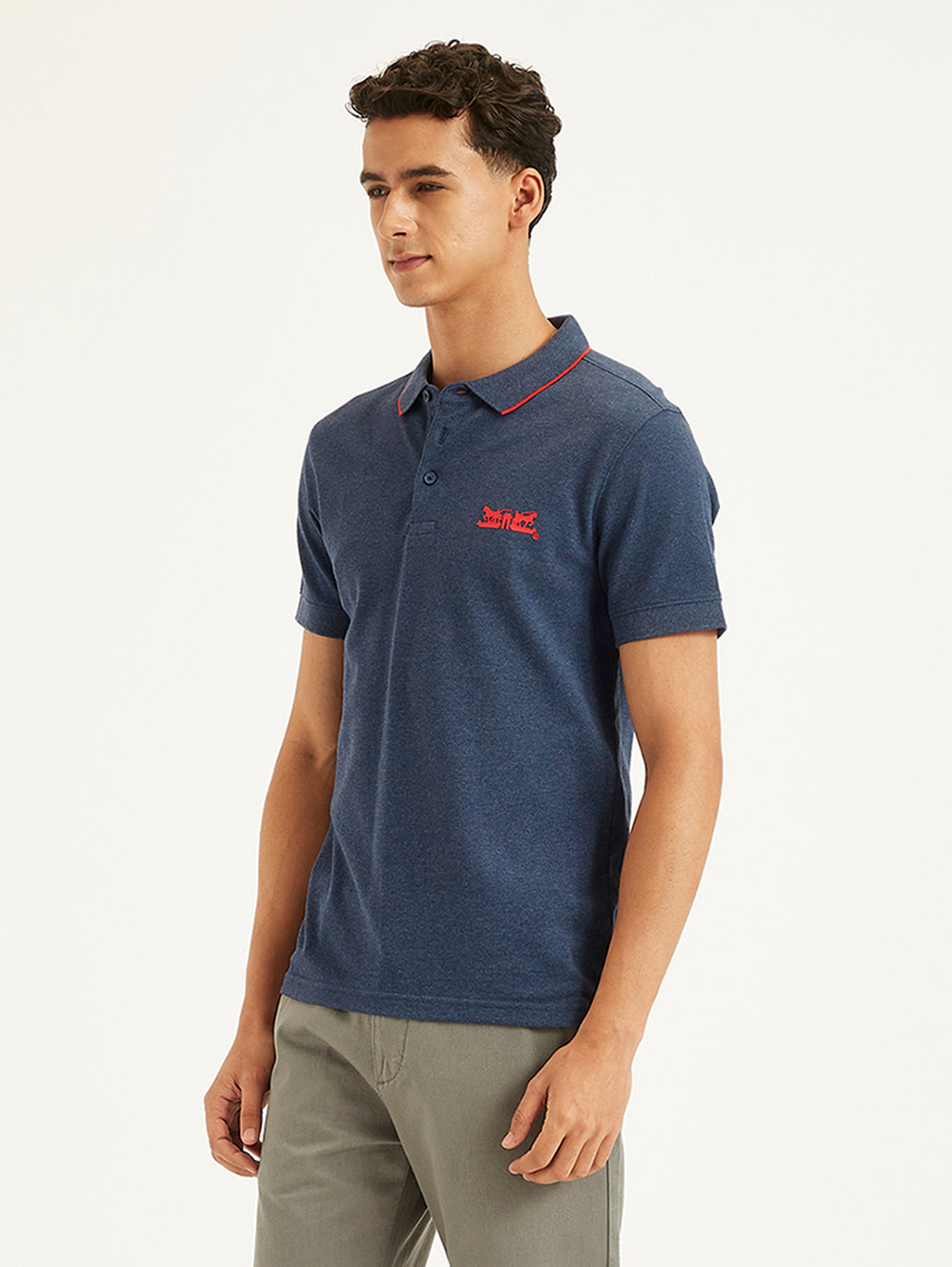 Men's Solid Slim Fit Polo T-Shirt - c51c27b7-5480-4722-9128-cb040bdce0f9 View