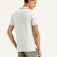 Men's Solid Slim Fit Polo T-Shirt - Back View