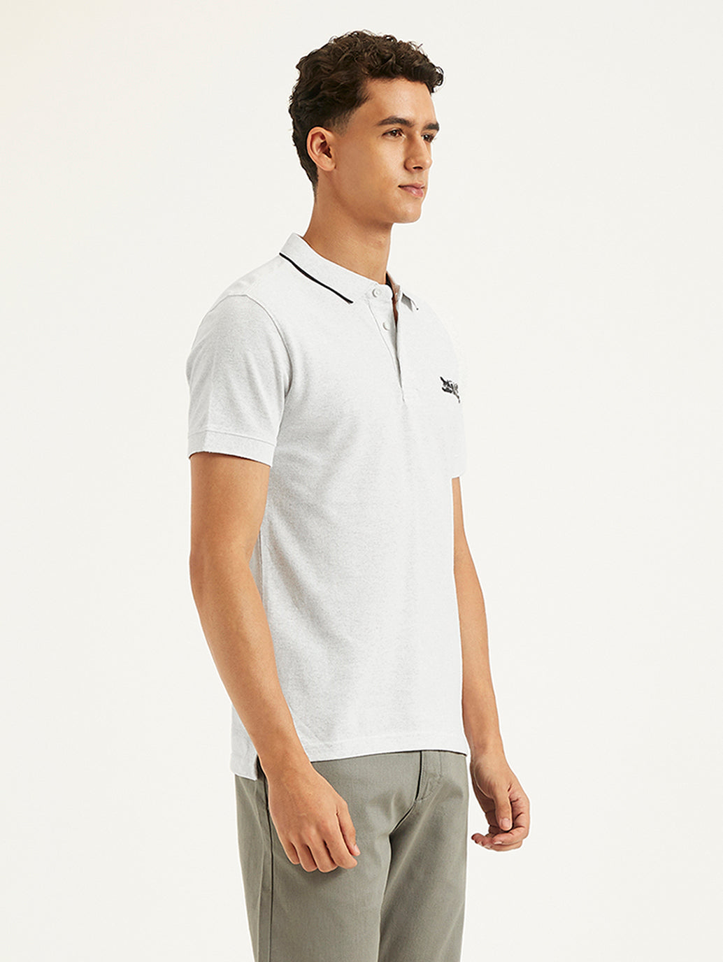 Men's Solid Slim Fit Polo T-Shirt - aed8bc04-6e00-4112-adb7-13d40a7bcab2 View