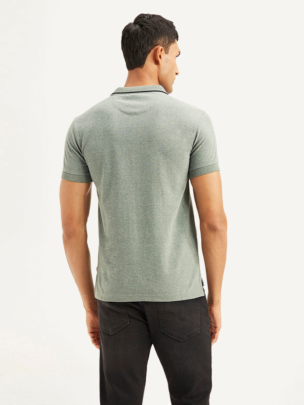 Men's Solid Slim Fit Polo T-shirt - a7cace62-e681-45a5-83d4-d4339a9ff025 View
