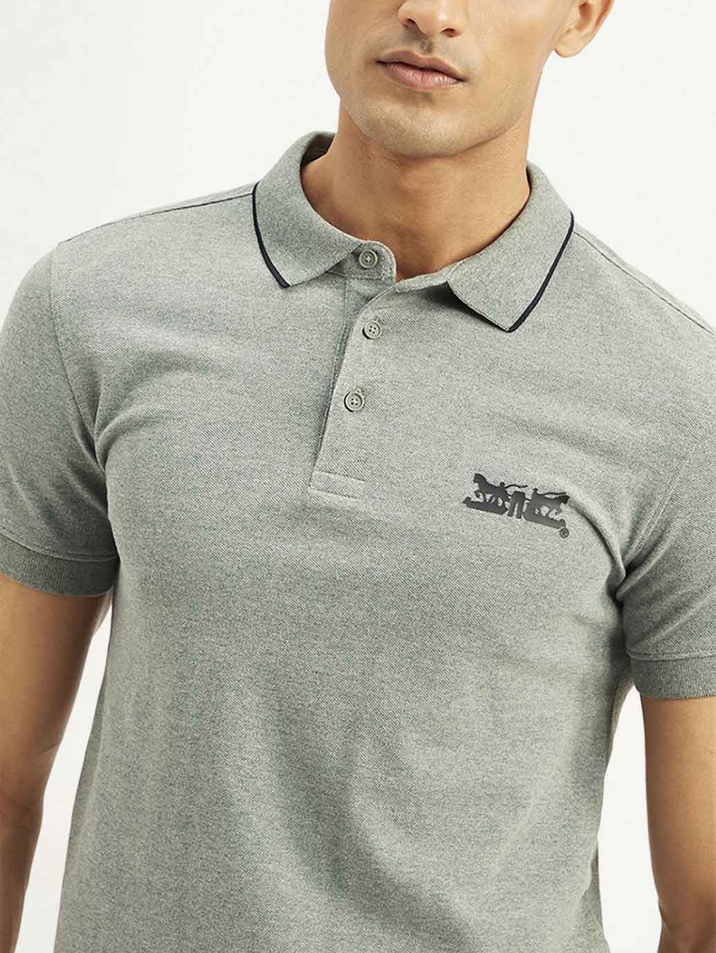 Men's Solid Slim Fit Polo T-shirt - 818c4552-f790-4e9e-b5a2-87d0e2f77b0c View