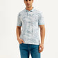 Men's Printed Slim Fit Polo T-Shirt - Front View