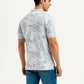 Men's Printed Slim Fit Polo T-Shirt - Back View