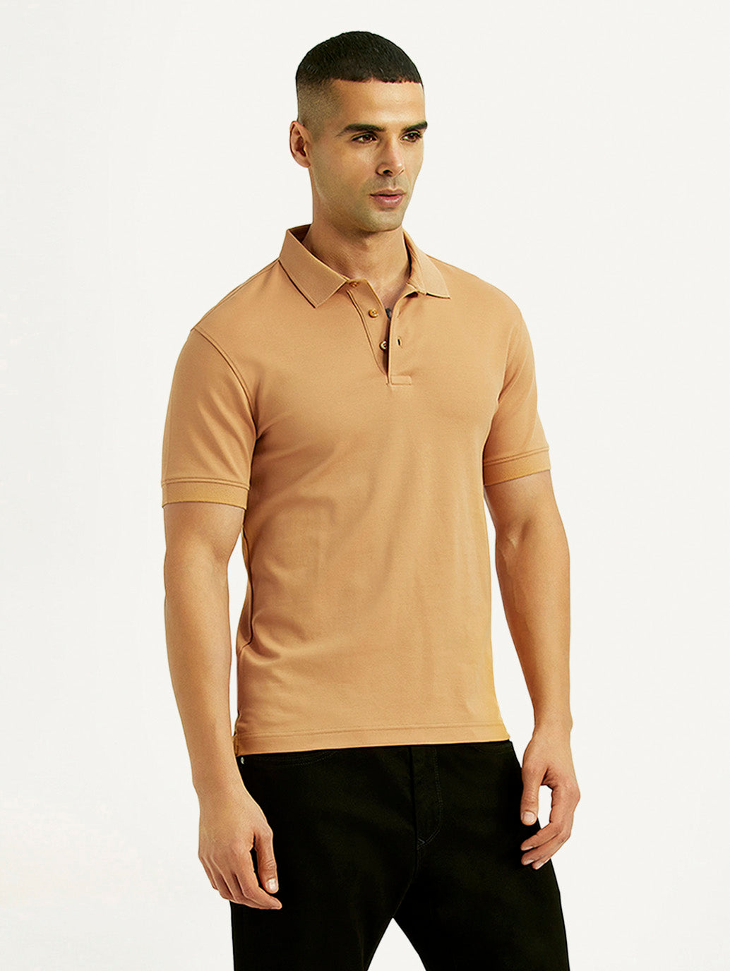 Men's Solid Slim Fit Polo T-shirt - baa46b79-c607-49ee-9a7b-b798f8e2e3f2 View