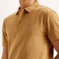 Men's Solid Slim Fit Polo T-shirt - Detail View