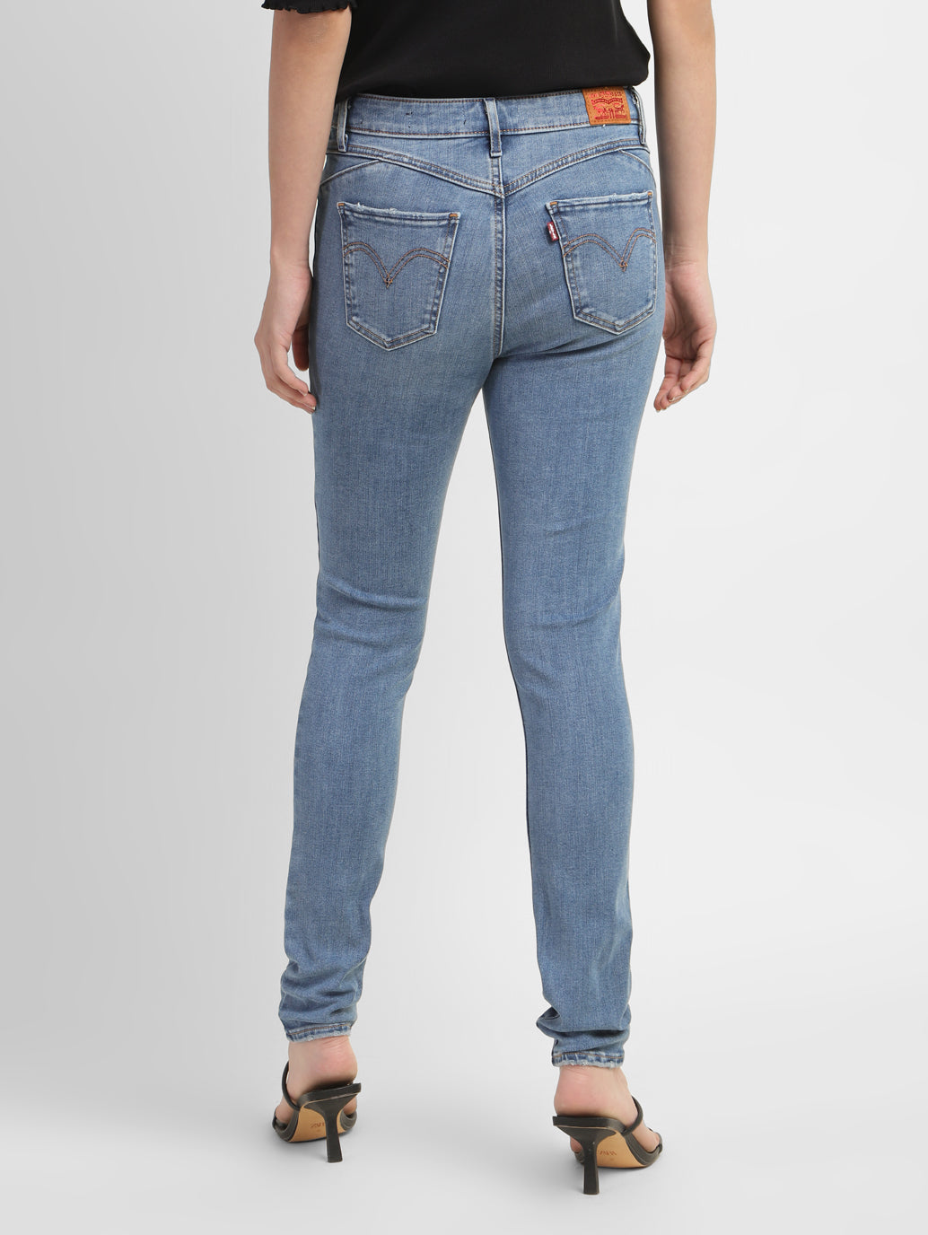 Women's Blue Skinny Fit Mid Rise Jeans - 02cbad8a-23b2-485f-b956-cba90c30622d View