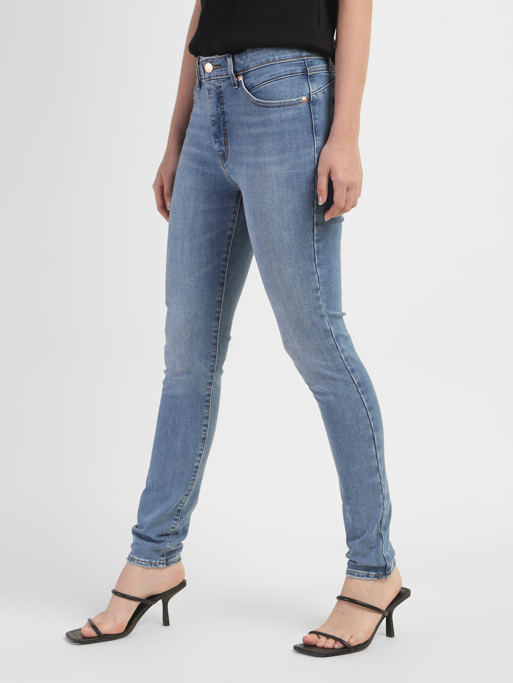Women's Blue Skinny Fit Mid Rise Jeans - 7bec3790-4bfb-407b-a919-a97e14b18801 View