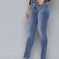 Women's Blue Revel Shaping Skinny Fit High Rise Jeans - 1 View