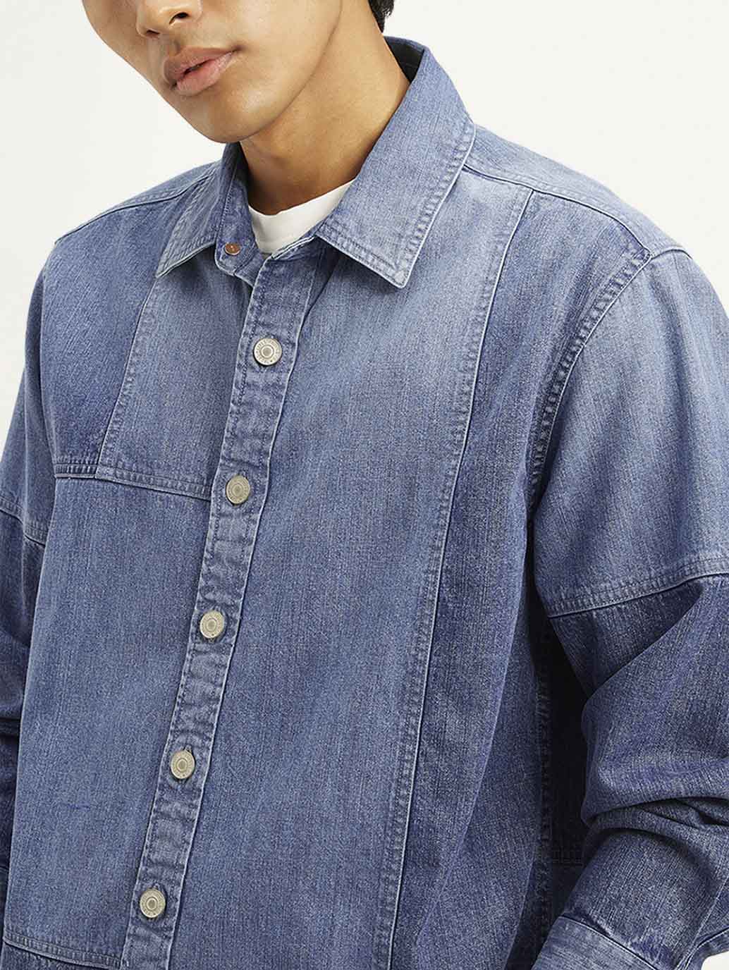 Men's Colorblock Relaxed Fit Denim Overshirt - 75f02a583fb40fb82ccd6eb33fab4719 View