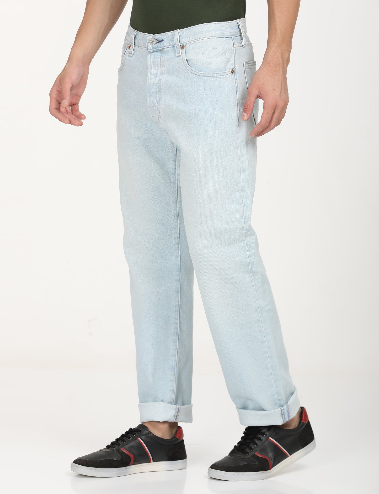 Men's 501'93 Light Blue Straight Fit Mid Rise Jeans - RightSide View