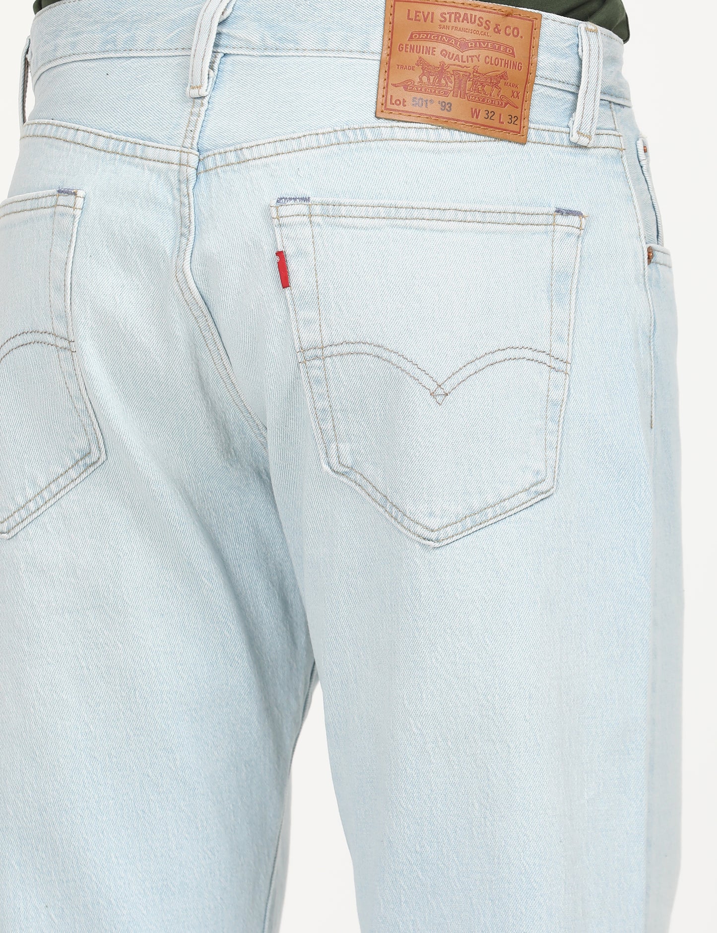 Men's 501'93 Light Blue Straight Fit Mid Rise Jeans - lifestyle View