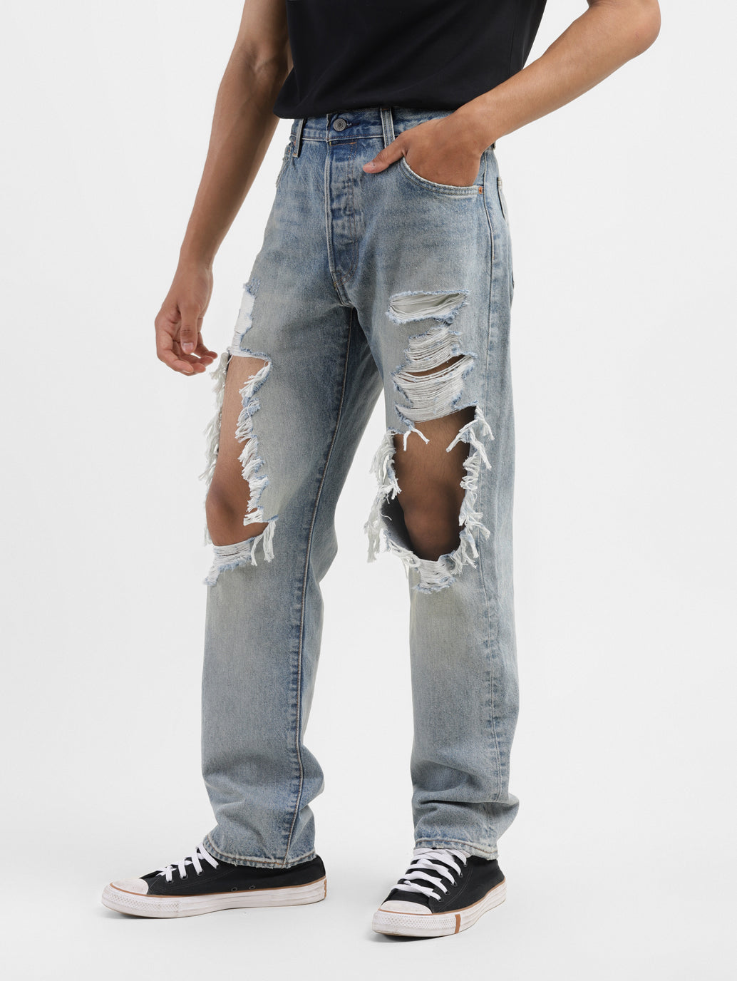 Men's 501'93 Blue Straight Fit Mid Rise Jeans - 2616969f-e888-4010-889c-7c092f1f2744 View