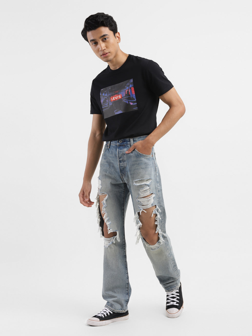 Men's 501'93 Light Indigo Straight Fit Jeans - afcaf171-dbad-4c9e-b55c-876bd042ef5e View