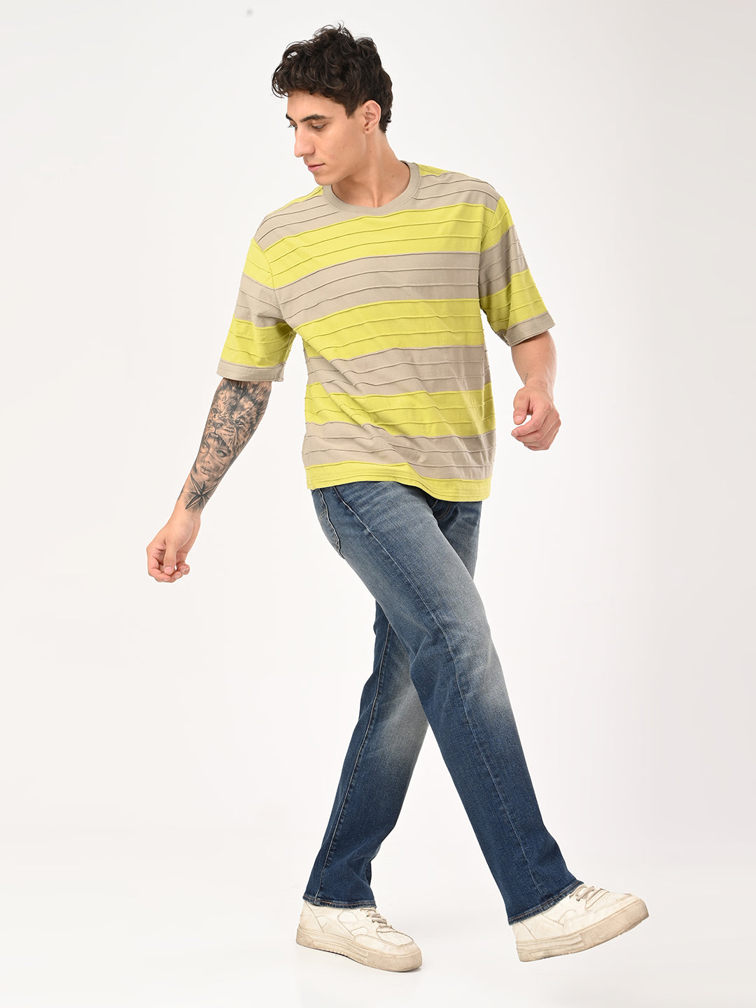 Men's 505 Blue Straight Fit Mid Rise Jeans