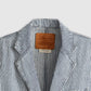 Men's Blue Striped Blazer - 7bb5d2192739e53750607ef6d38b8346 View