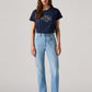 Women's 501 Blue Straight Fit High Rise Jeans - 7c566a0edaea79f9addf015ce6d09aa9 View