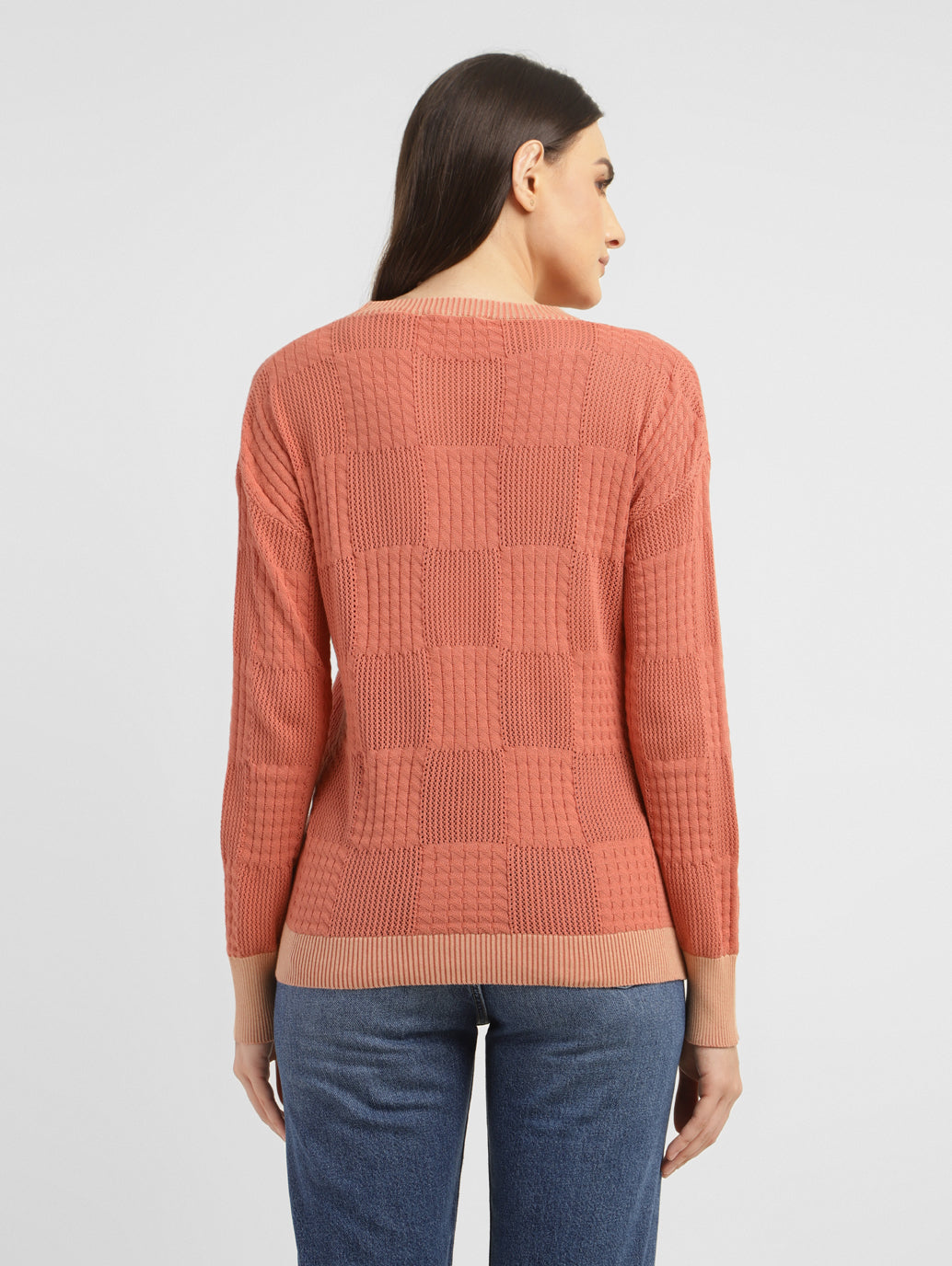 Women's Self Design Round Neck Sweater - af4e4d6e-eae5-4953-a984-1e15dd1d4281 View