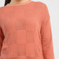 Women's Self Design Round Neck Sweater - 9a13f066-c688-4541-b41b-384287996749 View