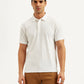 Men's Redloop Textured Slim Fit Polo T-Shirt - Front View