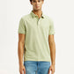 Men's Redloop Solid Light Green Slim Fit Polo T-shirt - Front View