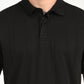 Men's Redloop Self Design Black Slim Fit Polo T-shirt - deatil View