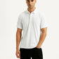 Men's Redloop White Slim Fit Polo T-shirt - Front View