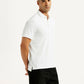 Men's Redloop White Slim Fit Polo T-shirt - Side View