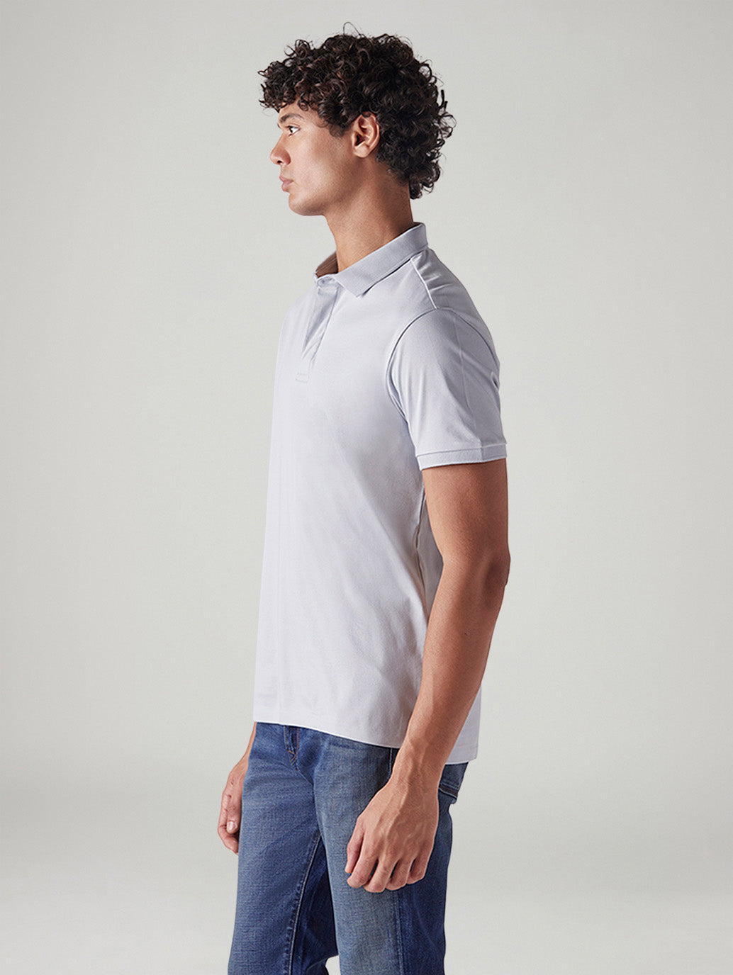 Men's Solid Slim Fit Interlock Polo T-Shirt - 20 View