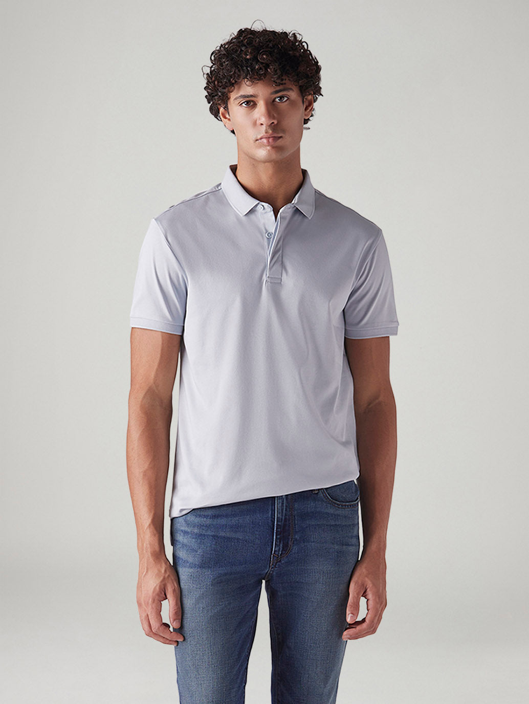 Men's Solid Slim Fit Interlock Polo T-Shirt - 20 View