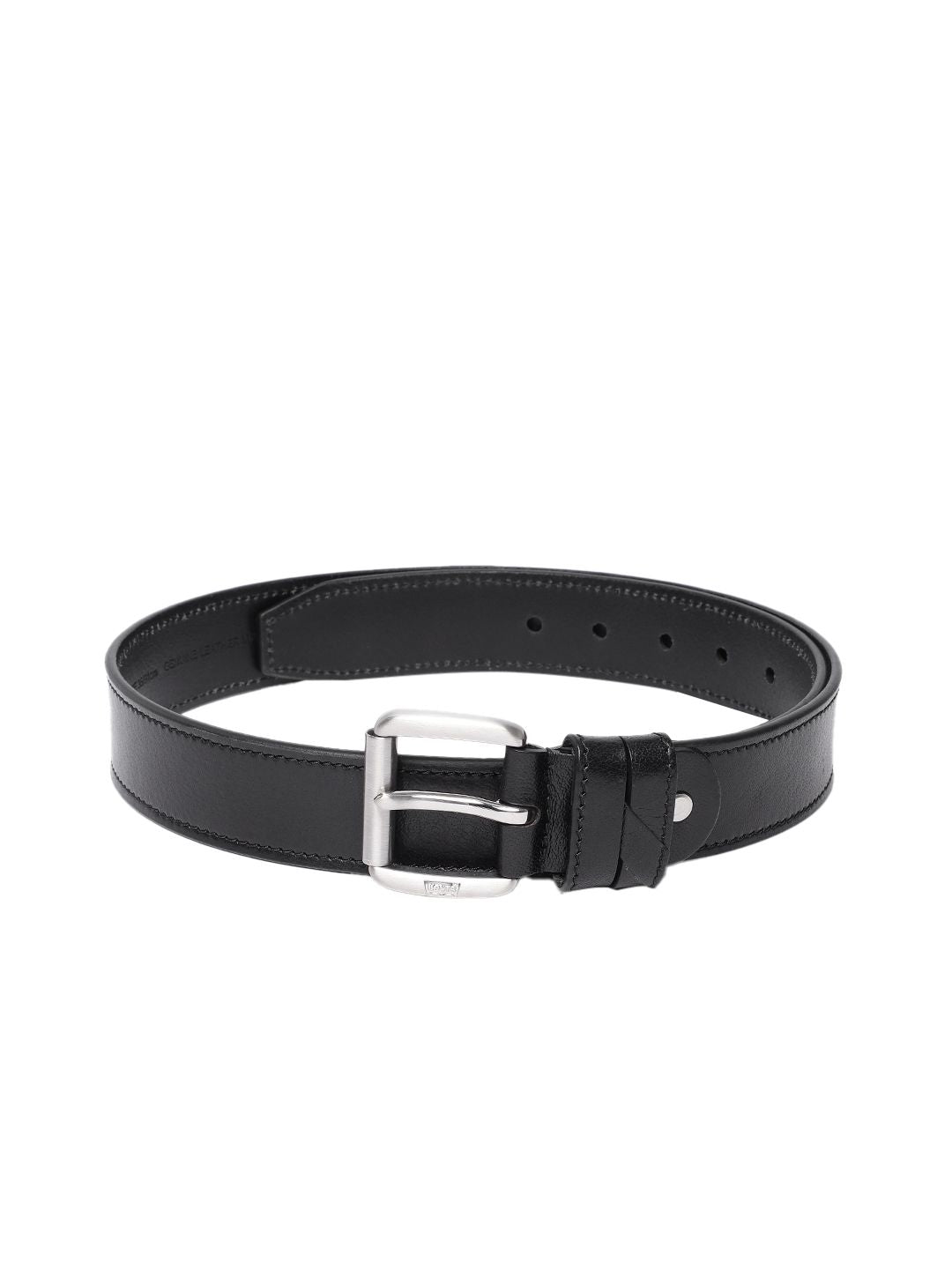 Men's Black Solid Belt - 817fd5a1-d866-4880-bc1a-fd9c9dd9605a1742190767229-Men-Solid-Leather-Belt-5241742190767056-1 View
