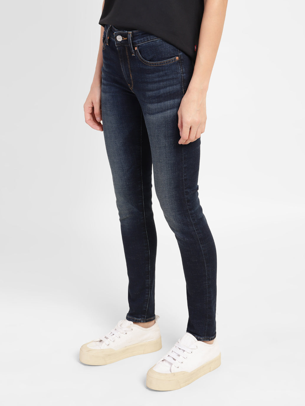 Women's 711 Blue Skinny Fit Mid Rise Jeans - f96c70cf-2b01-4915-b601-dc42c816892d View