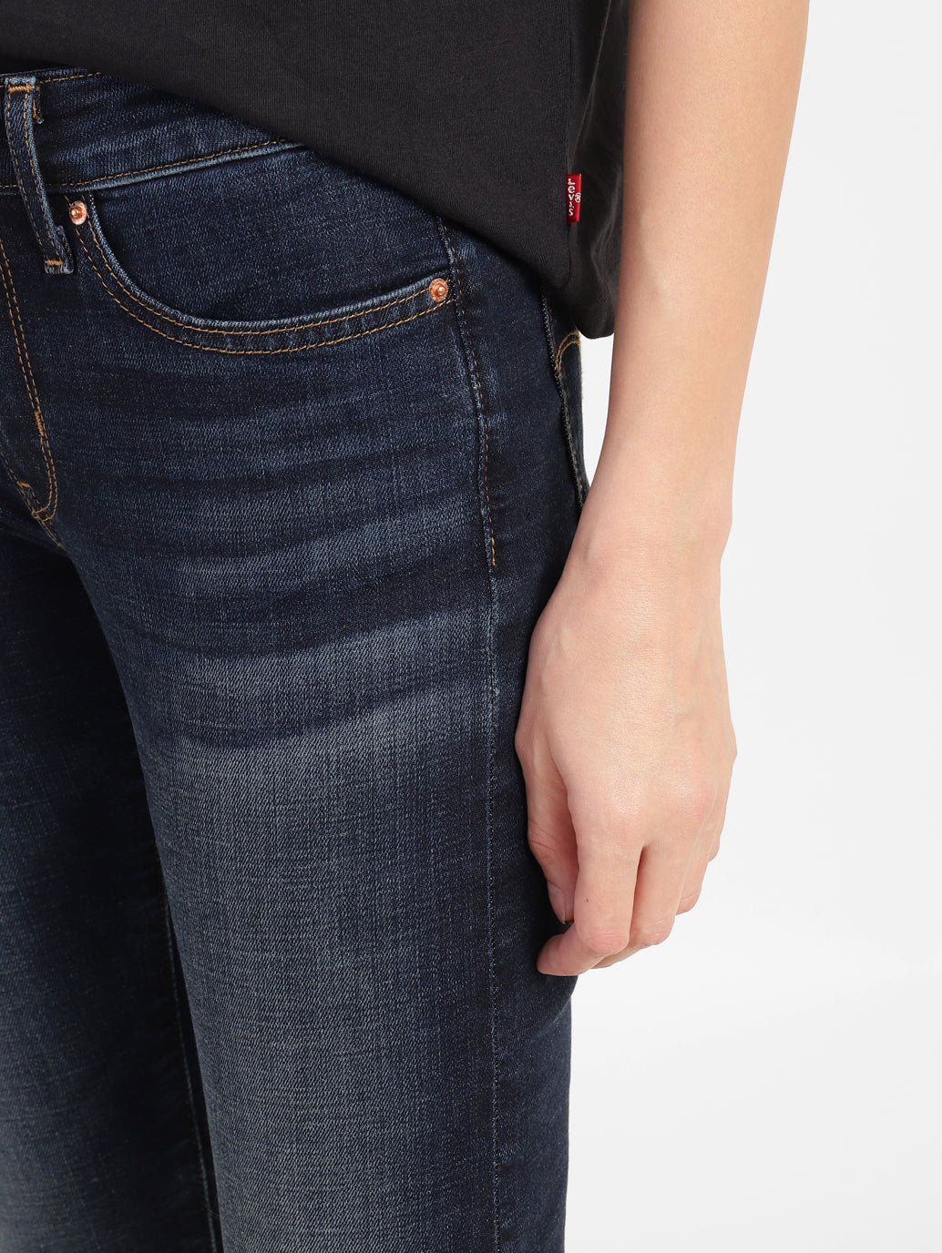 Women's 711 Blue Skinny Fit Mid Rise Jeans - e58fc321-9d8d-432c-acd7-3c1ddb15994b View