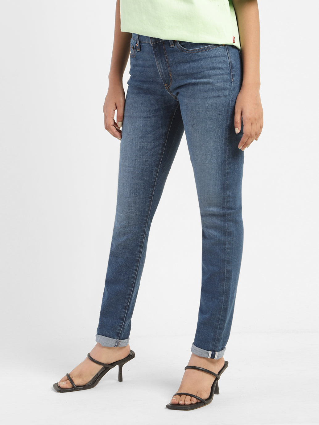 Women's 711 Blue Skinny Fit Mid Rise Jeans - fc1d3cc1-1766-45fb-8420-c16d35c42915 View