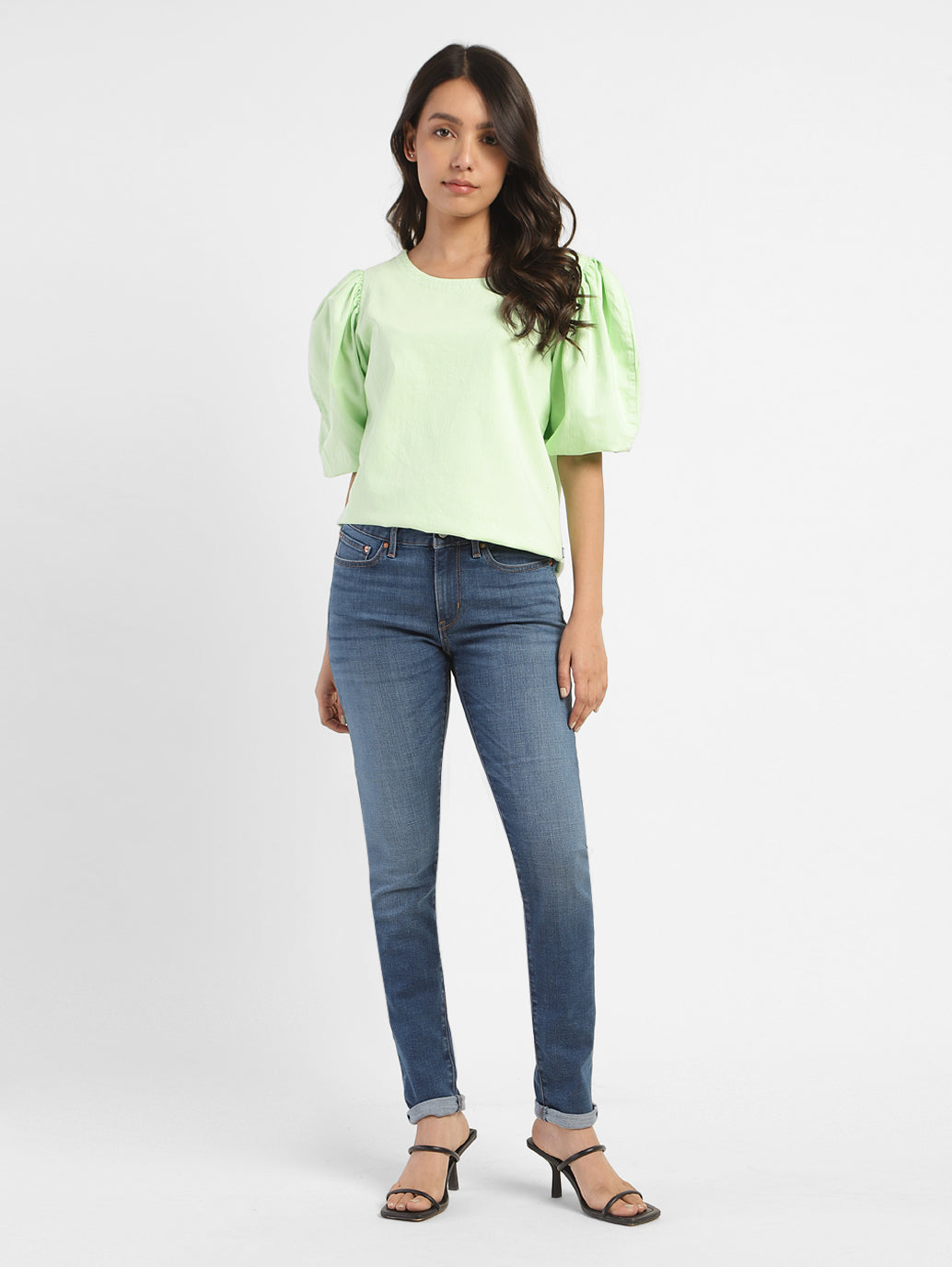 Women's 711 Blue Skinny Fit Mid Rise Jeans - 7c79c8f5-27ae-4ad8-bd5a-7ad538f7d84e View