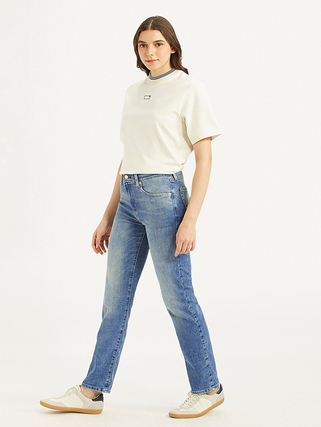 Women's 724 Blue Slim Straight Fit High Rise Jeans - 8553fc5a887a9d05b57be5d324142be5 View
