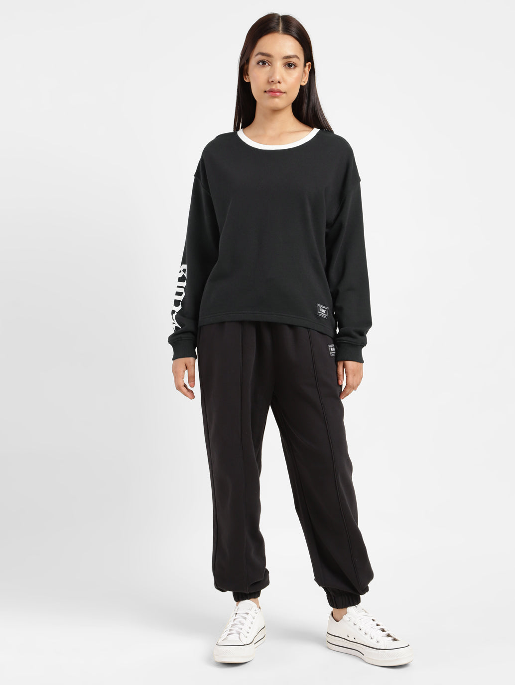 Women's Brand Logo Round Neck Sweatshirt - 1bf42edb-f87c-4ec7-86bf-4e1981af5984 View