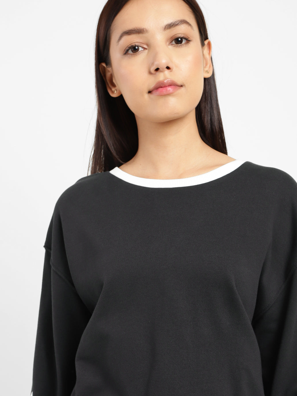 Women's Brand Logo Round Neck Sweatshirt - fdc1d238-2c9e-43de-b9f8-3396c2f885a6 View