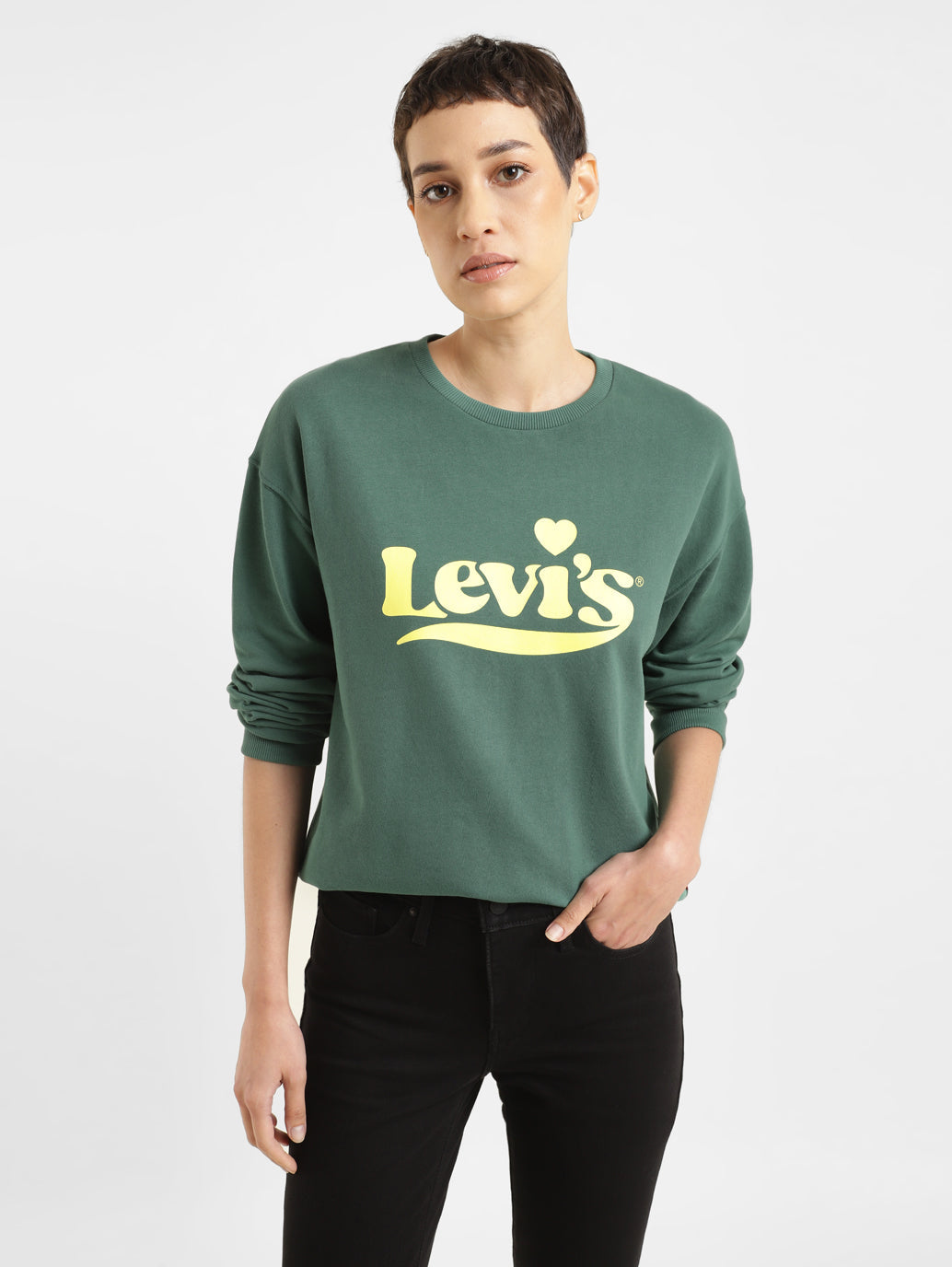 Women's Brand Logo Crew Neck Sweatshirt - a189da31-a031-4316-ba75-962e2a986862 View